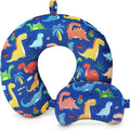 Gilprop 2 Pcs Dinosaur Travel Pillow with Sleep Eye Mask, U Shaped Memory Foam Headrest & Neck Pillow with Washable Cover, Soft Neck Head Support Travel Accessories for Airplane Car Train Bus Trips by Gilprop