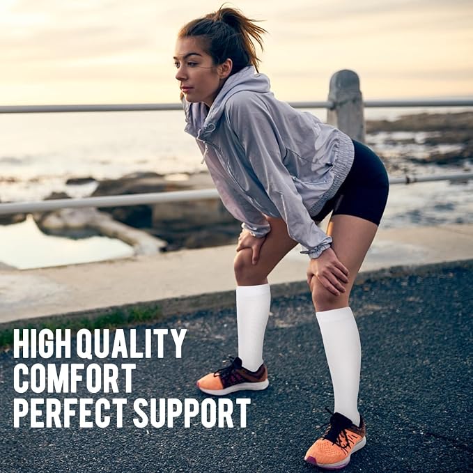 ACTINPUT Copper Compression Socks Men & Women 4 Pairs,Best Support for Nurses,Running,FLying,Athletic - Image 4