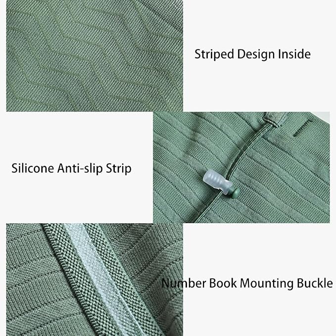 AONIJIE Running Belt with 250ml Soft Flask for Women and Men Lightweight & Non-slip Black Fanny Pack Fits All Size Phones Passport and More (Light Green, M) - Image 7