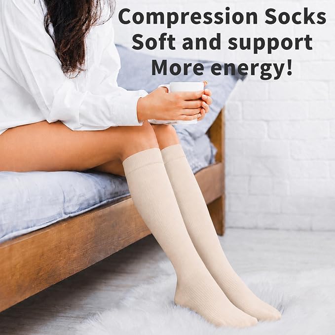 COOLOVER Copper Compression Socks for Women and Men(6 Pairs)-Best Support for Running, Athletic, Travel - Image 4