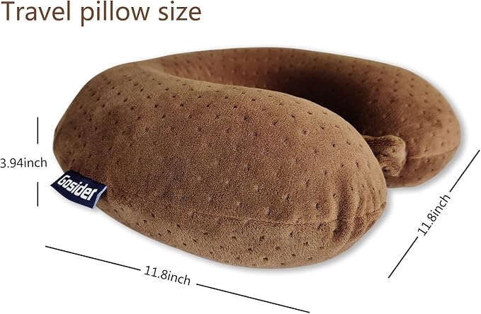 Memory Foam Travel Pillow, Comfortable Travel Neck Pillow U Shape, Support Neck and Head to Relieve Fatigue, Portable Neck Pillow Suitable for Planes, Trains, Self-Driving Cars - Image 3