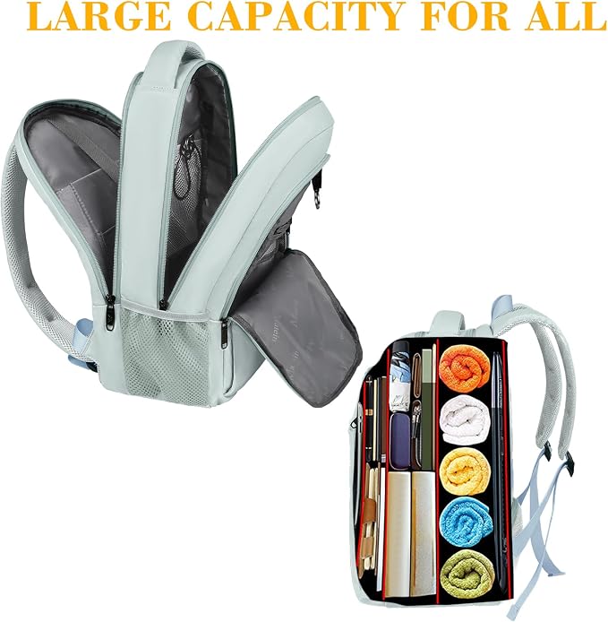MATEIN Travel Laptop Backpack, Lightweight School Bookbag for Students | 15.6 Inch Computer College Daypack, Anti Theft Pocket, Water Resistant, Travel Luggage Strap, Gifts for Girls Boys - Image 2