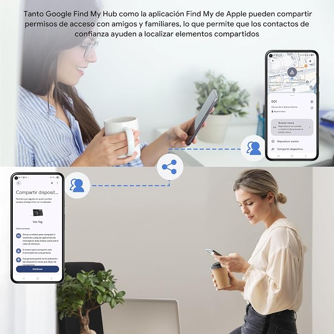 VOCOlinc Air Tag Smart Card for Android & iOS, New Dual System Rechargeable Wallet Tracker Work with Google Find Hub or Apple Find My APP, Item Finder Locator for Luggage, Suitcase. Slim 1.6mm, 2 Pack - Image 7