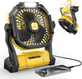 Portable Fan Rechargeable 20000mAh Cordless Battery Powered Camping Fan | with LED Lantern, Small Table Fan, USB Battery Operated Fans for Travel Bedroom Home Camping Tent Office Beach Desk Yellow by OnlyNewforYourLife