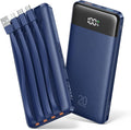 Orfeika 20000mAh Power Bank, Portable Charger with 4 Built-in Cables | 20W PD USB C Fast Charging,6 Outputs,LED Display,Flight-Safe,Travel Essentials Battery Pack for iPhone, Galaxy, iPad & More by Orfeika