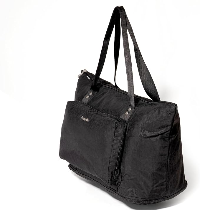 Baggallini Carryall Expandable Lightweight Travel Tote 22" Packable Folding Compact Nylon Washable Weekender w/Luggage Sleeve - Image 2