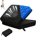 Honeycomb Gel Foldable Portable Seat Cushion for Airplane Travel Stadium | Pressure Relief,Breathable Honeycomb,Non-Slip Base,Compact,Cooling Gel,Washable Cover,Built-in Handle,Bleachers Car Office by RVZTUO