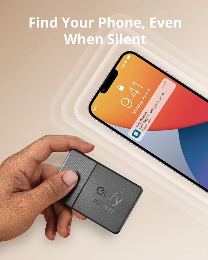 eufy Security SmartTrack Card E30 (Black, 1-Pack), Works with Apple Find My (iOS Only), Wallet Tracker, Phone Finder, Up to 3-Year Battery Life(Android Not Supported), Water Resistant - Image 5