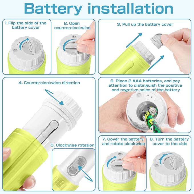 Portable Electric Bidet, Handheld Battery Powered Travel Bidet, Green | 2 Pressure Modes, Waterproof, Foldable, Pocket-Sized, Cordless, Daily Hygiene Cleaning at Home, Camping and Travel - Image 9