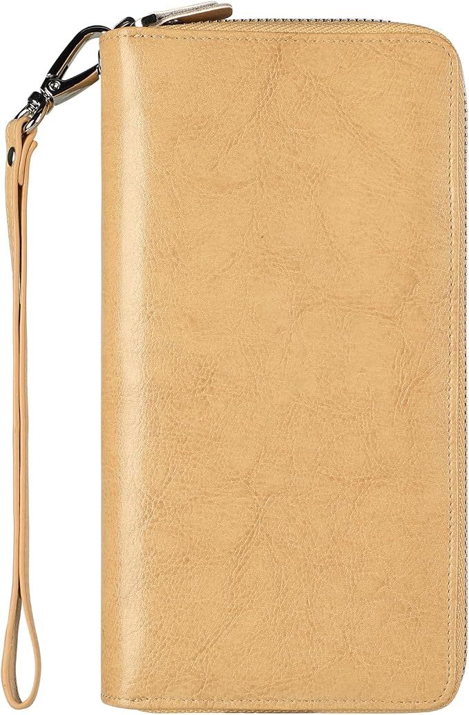 Small Compact Women Wallet RFID Blocking Genuine Leather Bifold Purse with ID Windows by Lavemi