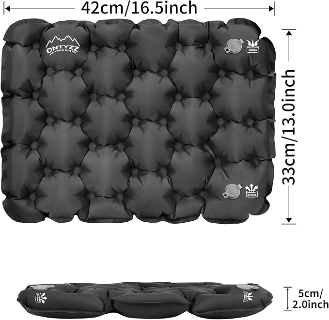 Inflatable Seat Cushion Lightweight Airplane Seat Cushion | Stadium Seat Travel Cushion for Climbing Hiking Office Airplane - Image 2