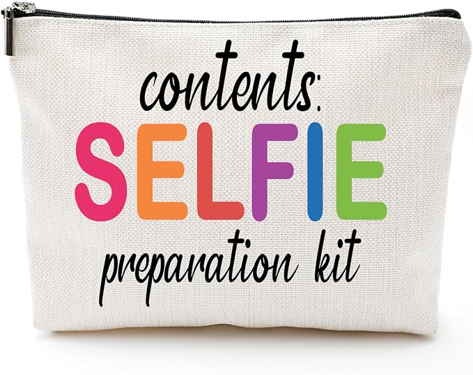 ZUYUROU Funny Cosmetic Bag - Travel Pouch for Beauty Essentials, Selfie Preparation Kit, Girls Birthday Gifts by ZUYUROU