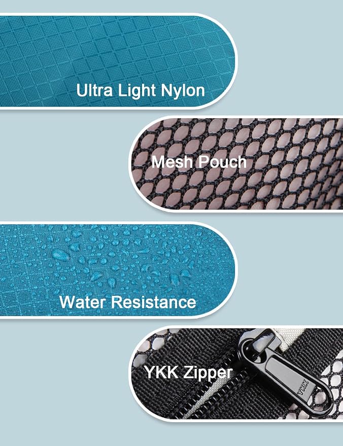 GOX Travel Small Toiletry Bag for Men Nylon Dopp Kit Medicine Bag Travel Organizer Pouch Shave Kits for Teens Toiletry Essentials Bathroom Compact Peacock 9.8 * 4.3 * 3.3 Inches - Image 9