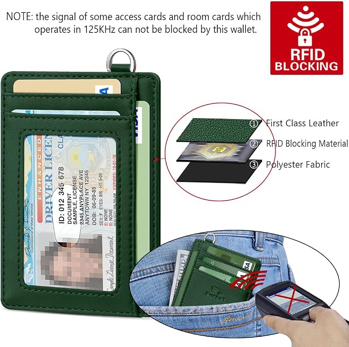 FurArt Slim Minimalist Wallet RFID Credit Card Holder for Men | slim minimalist compact rfid id window thin - Image 5