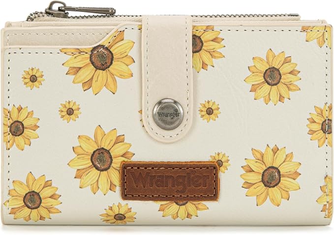Wrangler Wallet for Women Bifold Card Holder with Zipper and ID Window by Wrangler%C2%AE