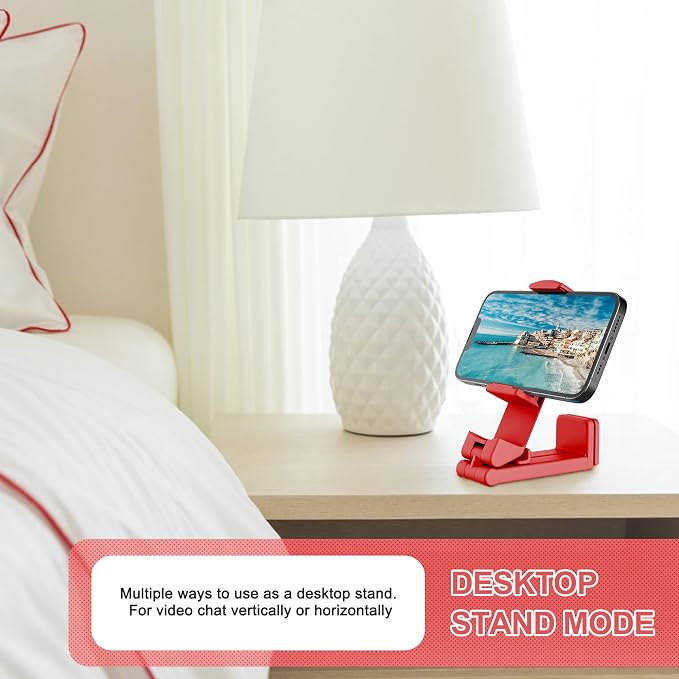 Perilogics Airplane Phone Holder Mount Universal in Flight Hands Free Viewing with Multi-Directional Dual 360 Degree Rotation (Coral) - Image 5