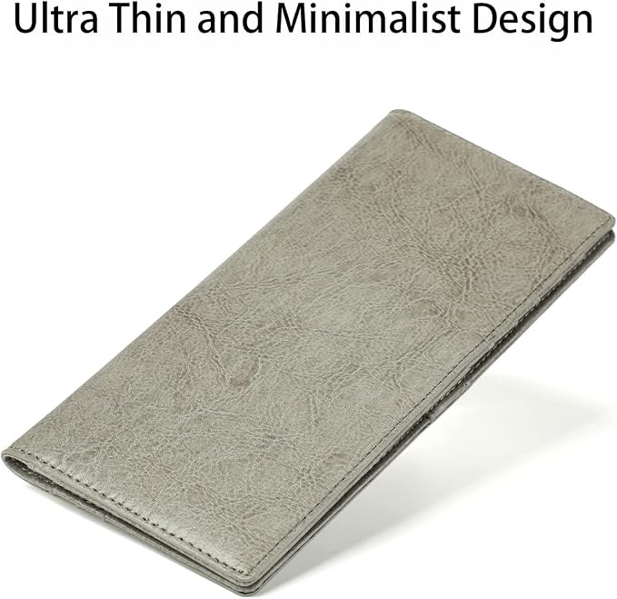 Ultra Slim Thin Leather Women Wallet RFID Blocking Credit Card Holder Bifold Long Ladies Billfold - Image 7