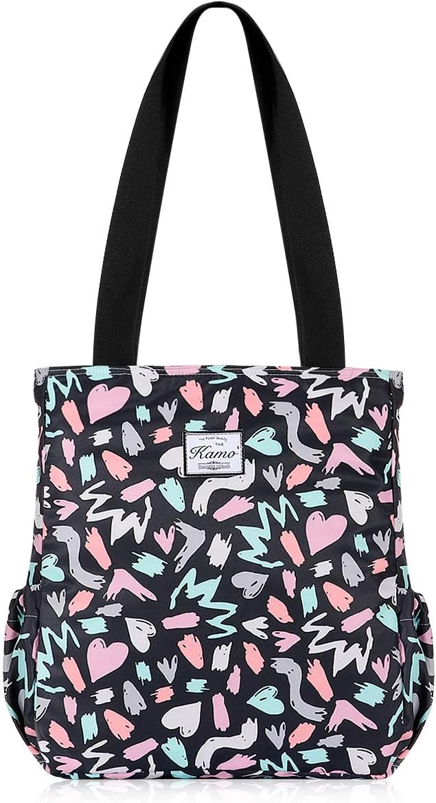 KAMO Floral Tote Bag - Waterproof Lightweight Handbags Travel Shoulder Bag for Hiking Yoga Gym Swimming Travel Beach by KAMO