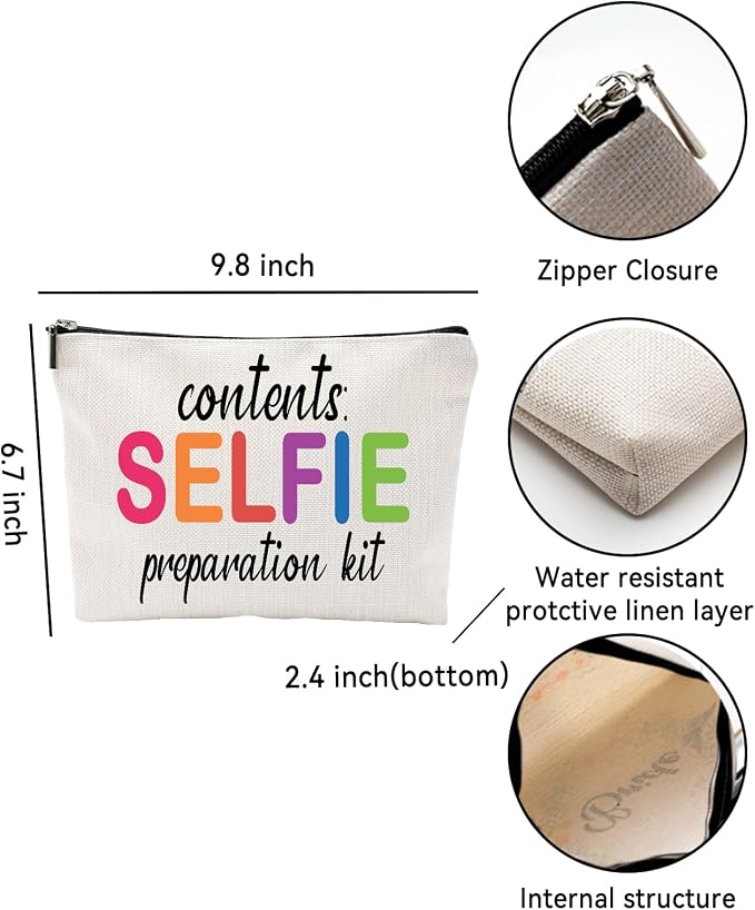 ZUYUROU Funny Cosmetic Bag - Travel Pouch for Beauty Essentials, Selfie Preparation Kit, Girls Birthday Gifts - Image 2