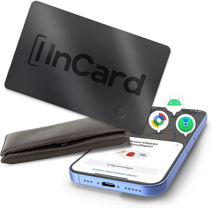 Wallet Tracker Card, Android & iPhone, Find My & Google, 5 Year Battery | No charging needed, 5-year battery, IP68 waterproof, Apple MFi Certified, works with Apple Find My & Google Find My Device by Unknown