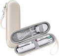 ProCase Toothbrush Travel Case for Oral-B & Sonicare -Beige | Fits Oral-B Pro/IO Series & Sonicare, Hard EVA Cover, Storage Bag Holder with Mesh Pocket by ProCase