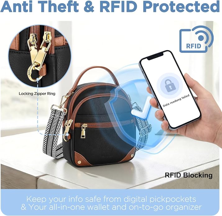 Anti Theft Crossbody Bags for Women RFID Mini Backpack - Image 5
