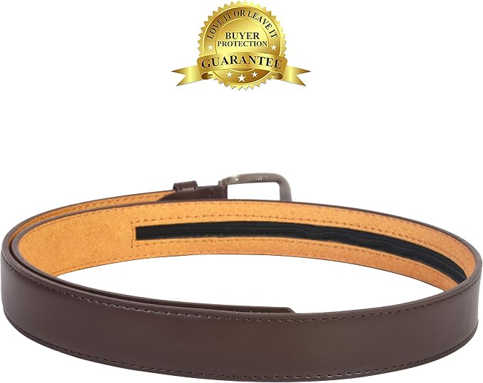 Men's Brown Leather Money Belt Sizes 32 Through 56 - Image 7