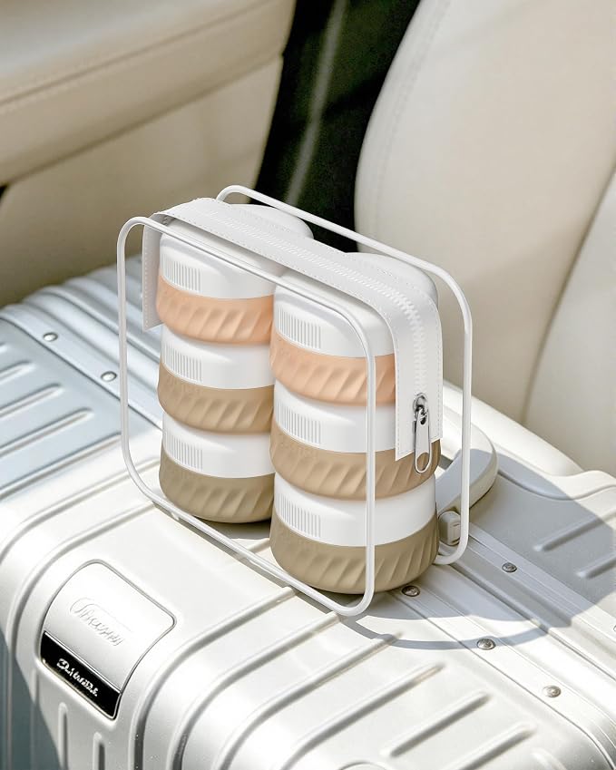 Quatish 6 Pack Travel Size Containers for Toiletries, 2oz, Apricot | Leakproof, TSA Approved Silicone Jars, Easy to Clean, Portable Travel Essentials for Lotion Cosmetics Medicines and Jewelry - Image 8