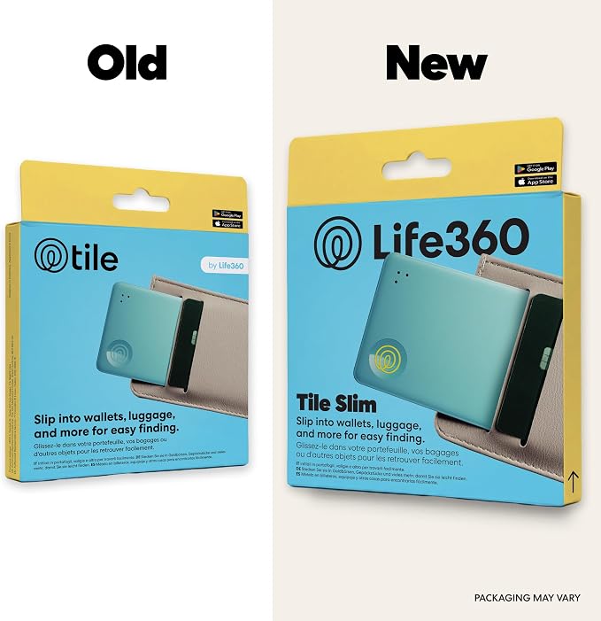 Life360 Tile Slim - Wallet Finder, Bluetooth Tracker and Item Locator for Luggage Tags, Passports and More. Both iOS and Android Compatible. Phone Finder. 1-Pack (Aqua Lemon) - Image 2