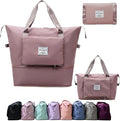 Large Capacity Foldable Travel Bag, Expandable lightweight Carry on Bag, Dry with Wet Separation Spor Duffel Bags (Pink) by Unknown