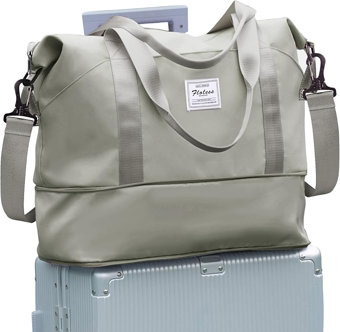 Travel Duffel Bag, Sports Tote Gym Bag, Shoulder Weekender Overnight Bag for Women by WONHOX