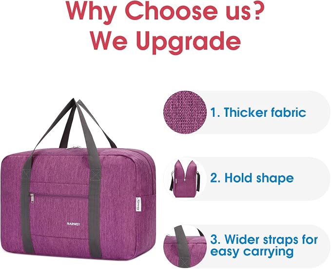 For Spirit Airlines Personal Item Bag Foldable Travel Duffel Bag Tote Carry on Luggage Duffle Overnight for Women and Men - Image 4