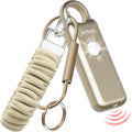 Personal Safety Alarm Keychain for Women, 130dB, LED Light, Gold Satin | USB-C Rechargeable, Bottom Speaker Siren, Wristlet and Carabiner Clip, Weatherproof, Low Battery Alert by WETEN