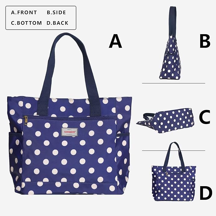 GAENMESN Women's Lightweight Waterproof Tote Bag Durable Designer Handbag with Zipper Travel Commute Everyday Use - Image 3