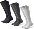 Compression Socks for Women and Men,Mild Support(3 Pairs) Unisex | Knee High,Graduated Compression,L/R Foot Labels,Breathable Fabric,Best for Flying/Nurses/Travel/Cycling/Pregnancy/Daily Wear by musesox