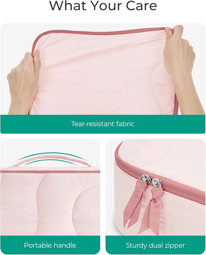 BAGSMART Wet Dry Bags 5 Pack, Travel Bags Reusable for Swimsuits, Baby Cloth Diapers, Beach, Pool, Ultra-Light Travel Packing Cubes for Women, White Opal - Image 6