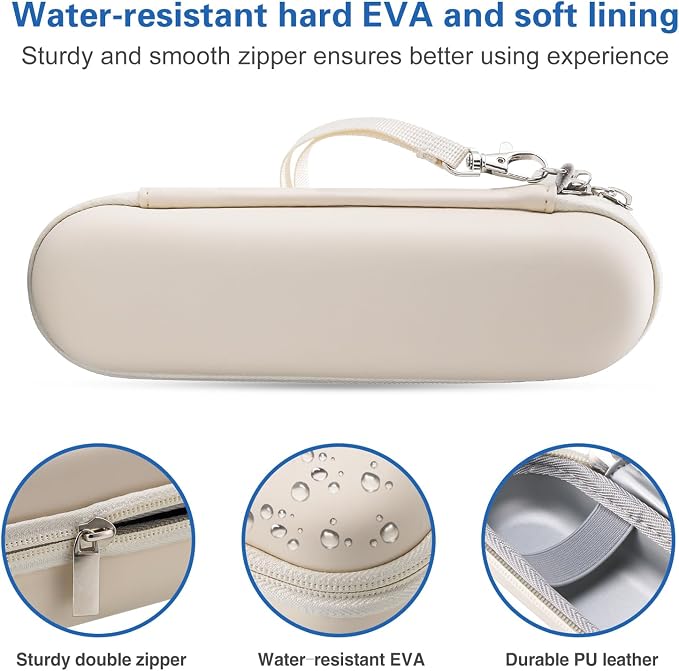 ProCase Toothbrush Travel Case for Oral-B & Sonicare -Beige | Fits Oral-B Pro/IO Series & Sonicare, Hard EVA Cover, Storage Bag Holder with Mesh Pocket - Image 5