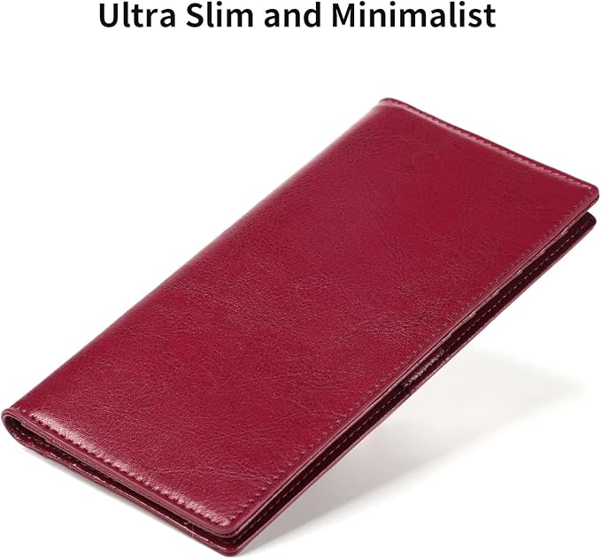 Ultra Slim Thin Leather Women Wallet RFID Blocking Credit Card Holder Bifold Long Ladies Billfold - Image 7