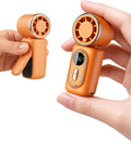 Mini Clip on Fan Handheld, 3000mAh Rechargeable Portable Fan with LED Display, 3-in-1 Personal Cooling Fan, 3 Speeds Quiet USB C Fan for Stroller Desk Travel Camping Office for Women Men Kids, Orange by Unknown