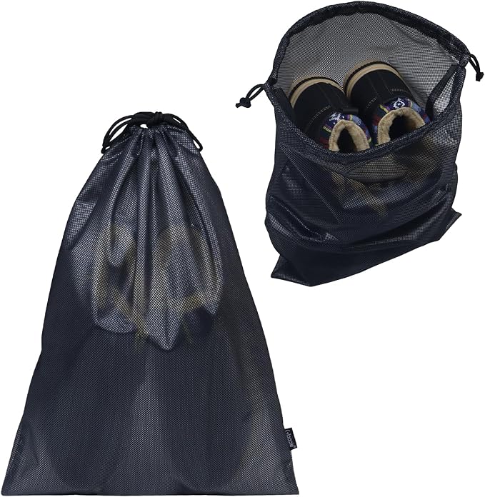 Gloppie Shoe Bags for Travel, Shoe Storage Bag with Drawstring, Packing Organizer for Sneakers, Gym, Luggage, Closet, Weekender Overnight Travel Essentials by Gloppie