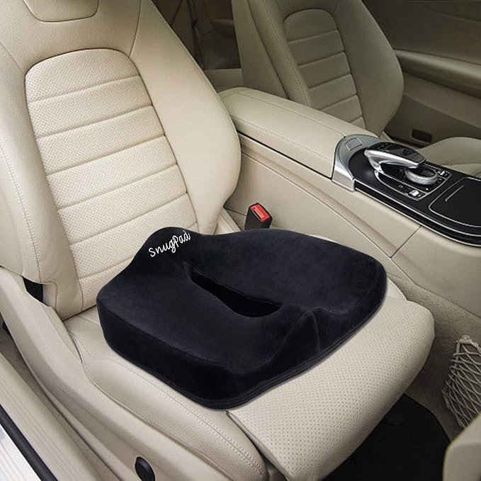 Orthopedic Memory Foam Seat Cushion for Office Chair Sciatica Tailbone Back Pain Relief Sitting Pillows - Truck Driver Cars Front Seats Pillow Wheelchair Kitchen Chairswith with No-Slip Bottom - Image 4