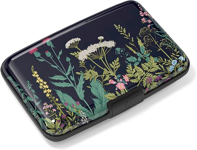 Rimilak Aluminuml Credit Card Holder,Daisy Flower | Mini Credit Card Wallet RFID Blocking Slim Metal Hard Case for Women Men by Rimilak