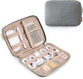 BAGSMART Electronics Organizer Travel Case, Travel Cable Organizer Bag for Travel Essentials & Accessories for Women, Cord Organizer for Phone, SD Card, Grey by BAGSMART