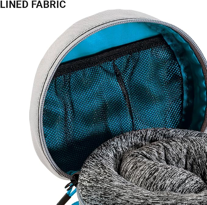 Universal Travel Pillow Packer, Compatible with Most U-Shaped Memory Foam Neck Pillows, Roll to Fit, Perfect for Airplane, Bus, Car, and Train Journey, Travel Essentials, Blue - Image 3