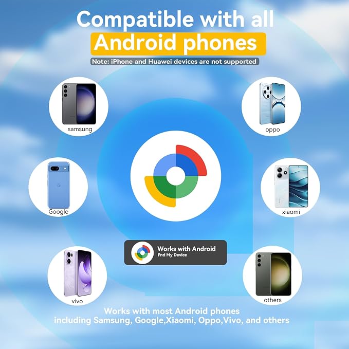 Air Tags-2 Pack Android,Luggage Tracker Tags for Android Works with Google Find Hub App Bluetooth Smart Tags Item Finder for Key Finders & Trackers, Backpack,Suitcase (Android only,NOT for iOS) - Image 4