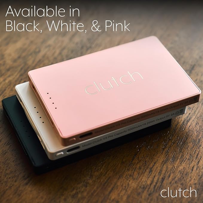 Clutch - Pro USB-C Portable Charger - Compatible with iPhone 15, 16, 17 & Android Devices - Power Bank Magnetic Battery - TSA Travel Approved - USB Rechargeable - Built-in Cable - 5000 mAh - 3.7oz - Image 5