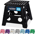 Handy Laundry Folding Step Stool 13 Inch, Black, Non-Slip Holds 300 lbs | 13 Inch, Black, Foldable Collapsible Step Stool, Non-Slip, Holds 300 lbs, Kitchen Bathroom Bedroom, Adults by Handy+Laundry