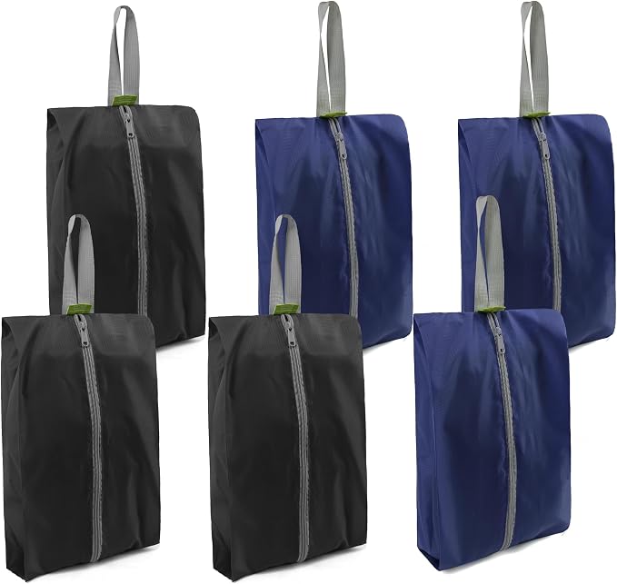 BeeGreen Shoe Organizer Set - 6 Pack Shoe Bags For Travel with Zipper Closure and Handle,Stylish and Portable Nylon Shoe Storage for Men and Women's Travel Gifts and Home Storage by BeeGreen