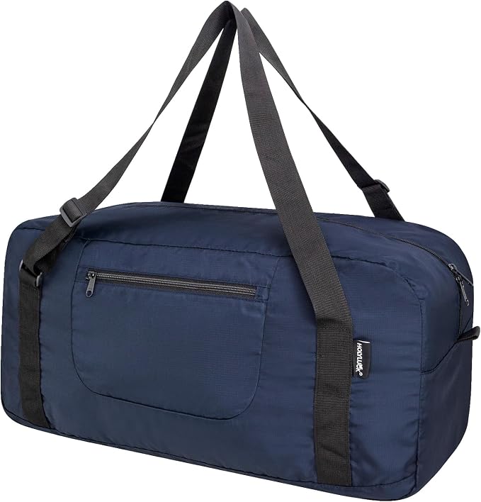 HOLYLUCK Foldable Travel Duffel Bag Luggage Great for Gym - Large Navy Blue by holyluck