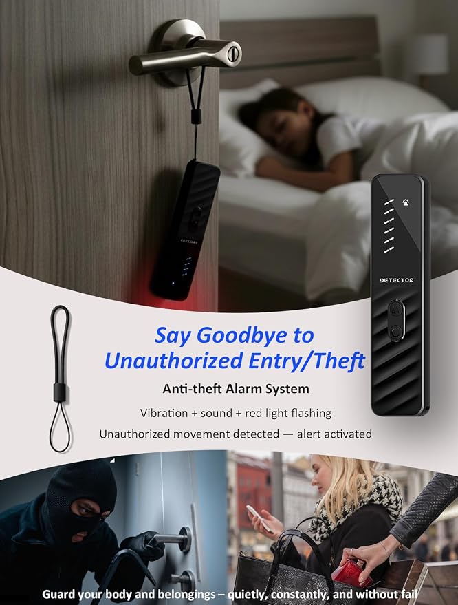 Hidden Camera Detectors, Anti Spy Bug Camera Finder & GPS Tracker Detector, Anti-Theft Alarm, 6-Level Sensitivity, 168H Battery, Privacy Pen Hidden Device Detector for Travel, Hotel, Home, Car, Office - Image 4